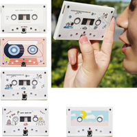 Cartes enregistrables d'anniversaire rétro pour cadeaux de festival Cassette de musique Carte de voeux d'anniversaire classique