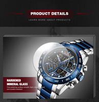 NAVIFORCE 9171 Jam Tangan Pria Mewah Tahan Air Berkualitas Tinggi yang Sedang Laris Terjual, Jam Tangan Kronograf untuk Olahraga.