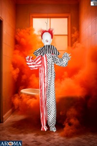 AROMA 47" Decoración de Halloween de <span class=keywords><strong>Payaso</strong></span> Animado Colgante con Sonido y Cabeza Móvil para Exhibición en Casas Encantadas, Fiestas, Jardín, Porche, Bar - Product Image 3