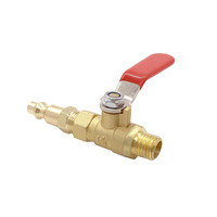 Robinet à bille miniature en laiton 3/8 NPT mâle personnalisé - Interrupteur d'arrêt d'eau