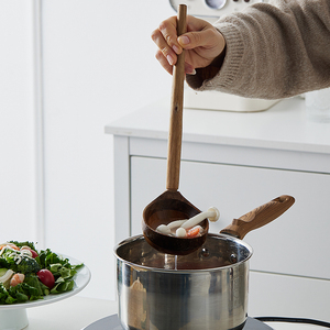 Cucchiaio da Zuppa <span class=keywords><strong>in</strong></span> Legno di Acacia con Manico Lungo, Mestolo <span class=keywords><strong>in</strong></span> Legno Massiccio per Cucina - Product Image 2