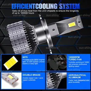 ホットセールN18ハイパワースーパーブライトH4H7LEDヘッドライト自動照明システムH4H7LEDヘッドライトH4H7LEDカーヘッドライト