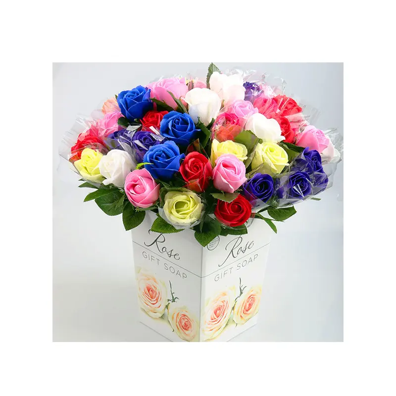 Hoa Hồng Nhân Tạo Hoa Hồng Nhân tạo đơn hoa xà phòng sáng tạo hoa xà phòng thực tế món quà giáng sinh hoa hồng Hộp xà phòng ngày của mẹ