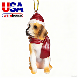<span class=keywords><strong>Beagle</strong></span> Holiday Dog Christmas Tree Ornament Decoraciones navideñas, 3 pulgadas, a todo color - Product Image 1