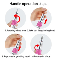 Ponceuse à Ongles Électrique Professionnelle Portable 15W 20000-35000RPM avec Kit de Fraiseuses et Embouts pour Manucure