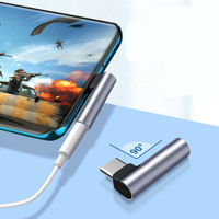 Adaptateur audio USB C vers 3,5 mm à 90 degrés pour téléphone portable