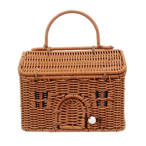 Rattan Gift Basket <b>Box</b> Case 24x14x18cm Wedding Decoration Favors Handbag - Product Image 5