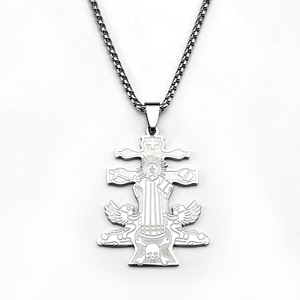 Collana da Uomo Semplice ed Elegante con Pendente a Croce in Acciaio Inossidabile, Gioiello Religioso Cristiano con Fede in Gesù, Vendita all'Ingrosso - Product Image 6