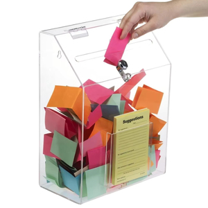 Tirelire réutilisable en acrylique avec serrure, boîte transparente pour pièces de monnaie, tirelire claire avec clé, boîte de collection pour <span class=keywords><strong>comptoir</strong></span> de vente au détail - Product Image 6