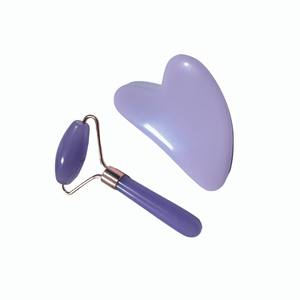 Outil de massage pour lifting du visage, planche de raclage sans résine, rouleau facial et ensemble de massage Gua Sha - Product Image 6