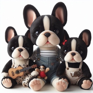 Mascotte personnalisée nouveau produit bouledogue français en peluche animal en peluche doux bouledogue jouet en peluche jouet en peluche - Product Image 1