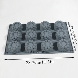 Molde para hornear pasteles, molde de base de 12 bolas conectadas, molde de decoración DIY, molde para velas - Product Image 5