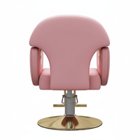 Chaise de barbier ergonomique moderne et exclusive, portable, en acier et cuir synthétique, réglable en hauteur, rotation à 360 degrés, pour salons