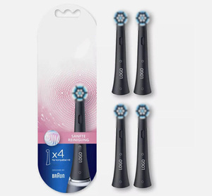 Cepillo de dientes eléctrico con logotipo personalizado, con accesorios blancos y negros iO, paquete de 4 para uso adulto, para exteriores y hoteles - Product Image 4