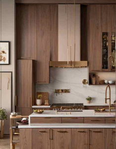 Despensa de Cocina Estilo Americano Personalizada con Panel de Vidrio, Gabinete de Madera Sólida, Diseño de Alta Calidad - Product Image 3