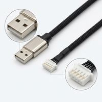 Grosir kabel koneksi komputer cincin magnetik ganda USB2.0 untuk harnes Universal antarmuka Data tipe-c