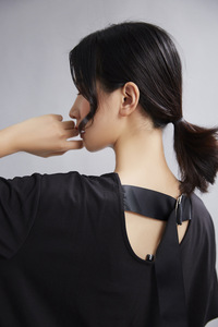 <span class=keywords><strong>Ebay</strong></span>-vestido de verano con espalda descubierta para mujer, camiseta de manga corta con dobladillo Irregular y cuello redondo, cinta con bloqueo de Color, novedad de 2022 - Product Image 5