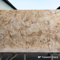 Panneau en résine translucide polie de taille personnalisée Panneau mural en albâtre artificiel
