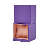 Boîte à bijoux portable personnalisable avec couvercle gaufré et base rembourrée, emballage en papier personnalisé pour cadeaux, emballage de bijoux