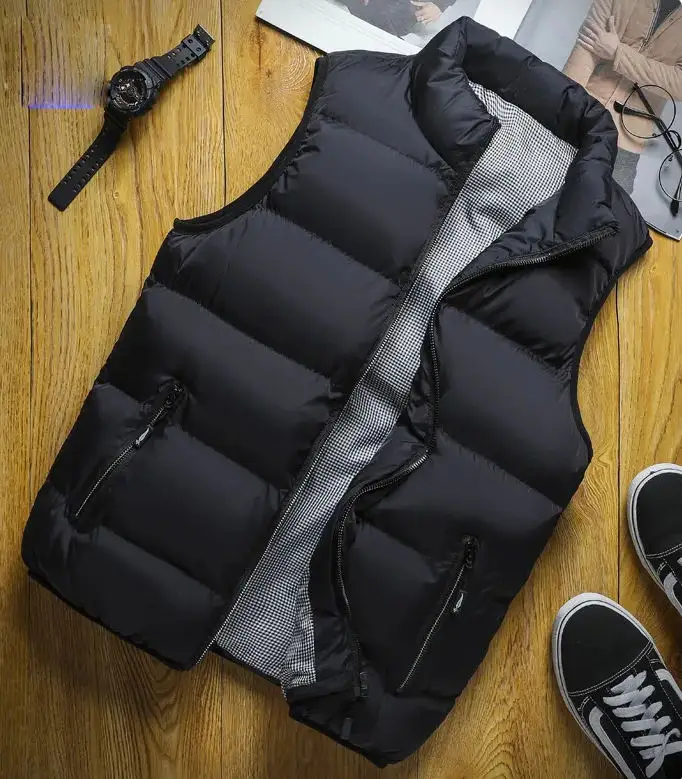 christmas puffy custom matte coat padding bubble quilted sleeveless veste winter puffer vest men