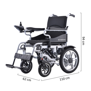 KSM-501P Cheap Foldable Wheelchair with 12Ah Lead-acid Battery Powerful <b>Electric</b> Scooter Comfortable Seat for Physical Therapy - Product Image 4