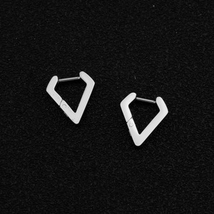 Pendientes de Aro Geométricos Plateados de Diseño Simple y Estilo Minimalista 2026, Pendientes Unisex de Acero Inoxidable, Joyería de Moda - Product Image 4