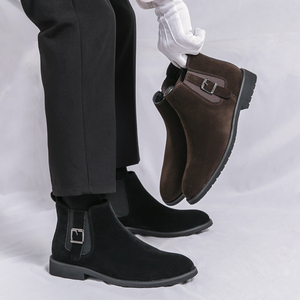 Bottes <span class=keywords><strong>Chelsea</strong></span> pour hommes, chaussures de travail, bottes Martin, bottines courtes, bottes de sécurité, bottes Chukka en microfibre et cuir <span class=keywords><strong>nubuck</strong></span>, mi-hautes - Product Image 6