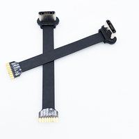 Fiche de charge sans fil TYPE-C, tête mâle de type T avec câble souple FPC, clip arrière de charge sans fil, connexion à 8 broches