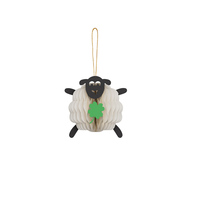 Décorations suspendues en papier nid d'abeille 3D vert, magnétiques et réutilisables, pour la Saint-Patrick 2026 et Pâques, avec trèfle, mouton et porte-monnaie, style irlandais
