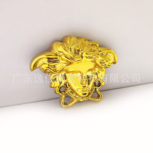 Boucle décorative en plastique, motif visage de reine, dorée, petite taille, fixation murale non amovible, accessoire de mobilier - Product Image 5