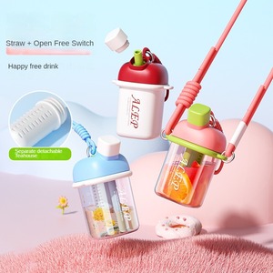 Botella de agua deportiva con marca de tiempo de 128oz, hidratación de plástico portátil antideslizante para personas activas, tazas para sorber orientadas a objetivos - Product Image 3