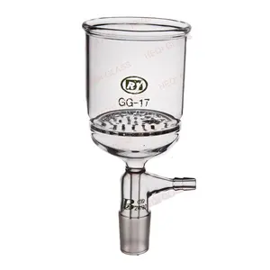 Disques froissés pour verres de laboratoire, en verre, avec filtre, entonnoir