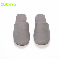 Pantuflas Desechables Ecológicas de Lino para Hotel, con Suela de Gamuza Suave y Punta Cerrada, para Hoteles, Resorts y Spas