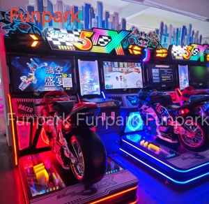 Funpark 2 người chơi Arcade Moto cho người lớn đua trò chơi Arcade đồng tiền hoạt động lái xe Mô phỏng trò chơi video máy - Product Image 5
