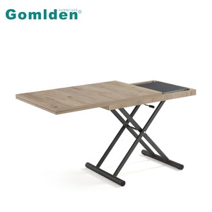 <span class=keywords><strong>Tavolino</strong></span> lungo trasformabile in legno naturale per caffè con ruote nascoste per spazi domestici - Product Image 4