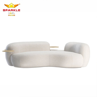 SPARKLE Moderne Neue Idee Weißer „Hotdog“ Design-Sofa-Set Luxus-Lounge Runde Gebogene Couch für das Wohnzimmer