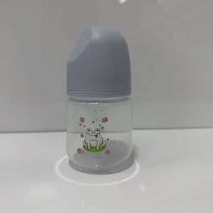 Bouteille d'alimentation pour bébé à col large anti-coliques portable, sans BPA, motif de dessin animé en PP, 5 oz emballé, 0-12 mois avec poignée - Product Image 2