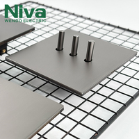 Niva électrique applique murale en laiton interrupteur à bascule panneau métallique acier inoxydable Vintage commutateurs 3 Gang pour intérieur