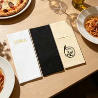 Serviettes en papier Airlaid personnalisées pour restaurant, hôtel, bar, café, en pâte de bois vierge, avec logo