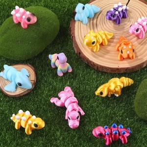Figuras de Dinosaurios de Plástico Impresas en 3D, Coloridas, Colección de Animales de Dibujos Animados, Juego de Juguetes Articulados para Niños, Juguetes Coleccionables - Product Image 5