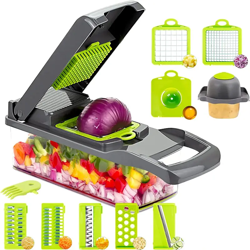 12 In 1 affettatrice manuale per Mandoline di verdure tritatutto per verdure, tritatutto per cipolle affettatrice per verdure