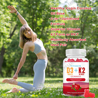 WELLBODY OEM Gummies de Vitamine D3 K2 de Qualité Alimentaire pour Adultes - 60 Gummies Soutient la Santé des Os, du Cœur, l'Absorption du Calcium et le Système Immunitaire