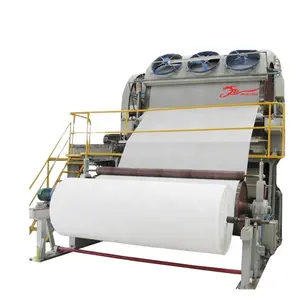 Automatische Toiletpapier Jumbo Roll Making Machine Productielijn Oud Papier Pulping Machine Complete Prijs 10tpd