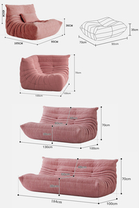 Minimalist Corduroy Lazy <b>Sofa</b> for Living Room Compressed Boneless <b>Sofa</b> Home Furniture 1 2 3 Seater Sectional <b>Sofa</b> Set - Product Image 3