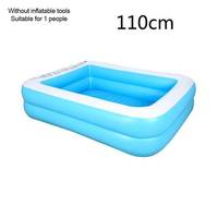 Piscine gonflable familiale en PVC haute résistance pour enfants, adultes et nouveau-nés, bleue, 110x88x33cm, pour divertissement aquatique
