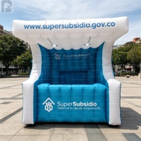 Chaise longue gonflable géante réaliste pour exposition, modèle de kiosque, marketing de marque, affichage pour foire commerciale, exposition professionnelle, vente au détail