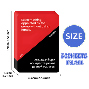 Vente en gros de 50 cartes de <span class=keywords><strong>jeu</strong></span> de société « Vrai ou Faux » pour le divertissement familial adulte et les jeux de société interactifs en papier - Product Image 2