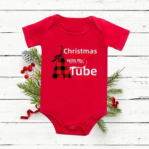 Lindo Mono de Reno para Bebé, Manga Corta, Traje Navideño, 11 Colores, Algodón para Recién Nacidos, Clase B - Product Image 3