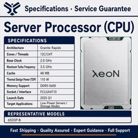 Prosesor Server Intel Xeon 6503P-B Granite Rapids 12 Core 24 Thread 2.0GHz 3.5GHz Turbo 48MB Cache FCBGA4368 110W OEM Tray
