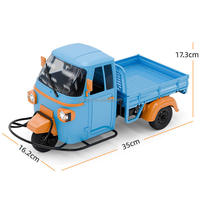 Camion télécommandé à trois roues à l'échelle 1:10, tricycle électrique de transport de marchandises, modèle de jouet, véhicule de livraison, voiture RC de qualité hobby avec éclairage